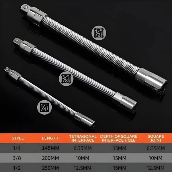 Electric Wrench Sleeve Universal Extension Rod - Image 4