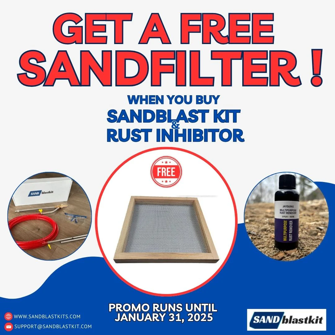 Exclusive Sandblast Bundle: Free Sand Filter with Kit & Rust Inhibitor